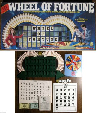 Complete Vintage 1985 Wheel Of Fortune Pressman Game - 5555
