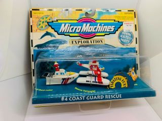 Vintage Galoob 1995 Micro Machine Exploration 4 Coast Guard Rescue