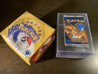 Pokemon Card - 1999 1st Edition Base Set Charizard Booster Pack Box Open