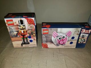 Lego Exclusive 3 In 1 Piggy Bank 40251 And 40254 Nutcracker Both Retired