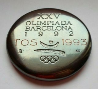 Barcelona 1992 Summer Olympic Games Official Participation Medal By Corbero
