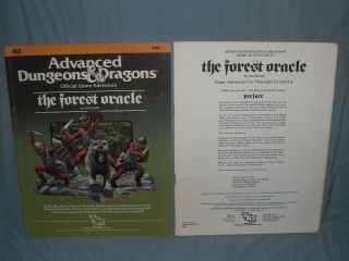 AD&D 1st Ed Adventure Module - N2 THE FOREST ORACLE (HARD TO FIND and VG, ) 2