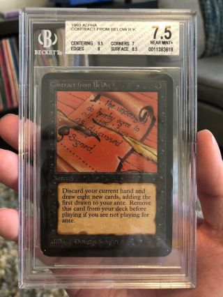 Mtg Contract From Below Alpha Bgs Graded 7.  5 Near