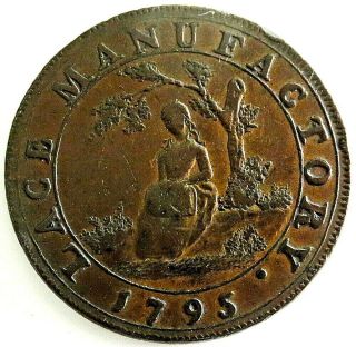 1795 Great Britain Middlesex 1/2 Penny Lace Manufactory Merchant Token D&h 389