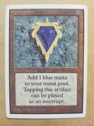 Magic The Gathering Mtg Mox Sapphire Unlimited [power Nine]