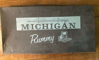 Vintage Drueke Games Wooden Michigan Rummy Board No.  7150