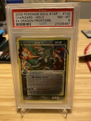 2006 Charizard Gold Star Ex Dragon Frontiers 100/101 Psa 8