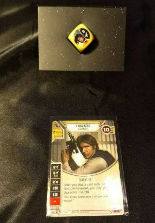 Nm/m Star Wars Destiny Han Solo Scoundrel Card Awakenings 46,  Die