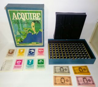 Vintage 1968 Board Game Acquire 3m Bookshelf Game Complete High Finance