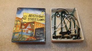 Vintage Aristo Craft Street Lamps Ho Scale Box Of 4 (d)