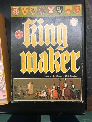 Vintage 1976 Kingmaker King Maker War Of The Roses Game By Avalon Hill