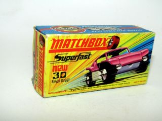 Matchbox Superfast No 30 Beach Buggy " H1 " Empty Box With To N
