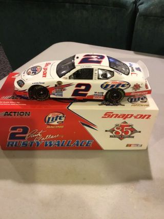 Rusty Wallace 1:24 Miller Lite Snap On Tools 2005 Dodge Charger Diecast Bank