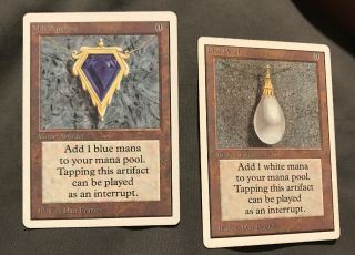 Mox Pearl And Mox Sapphire Unlimited P9 Mtg Magic The Gathering