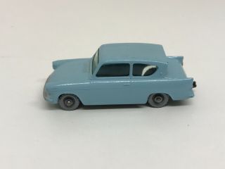 Rare Vintage Matchbox Car 1961 7 Light Blue Ford Anglia Spw Near On Display