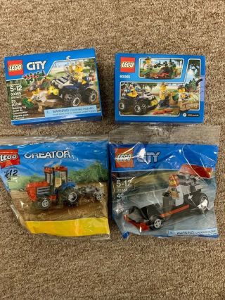 Lego Creator 30284 - Tractor - Lego City 60065 (2 Of Them) & Lego City 30358