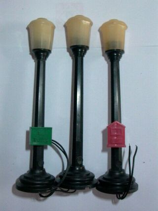 Marx O - Scale Vintage Streetlamp Set Of 3 In Operating Cd.  Work Nicely