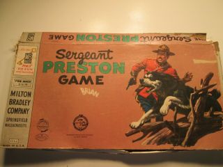 Vintage Milton Bradley Sergeant Preston Of The Yukon 4310 - 6 Board Game