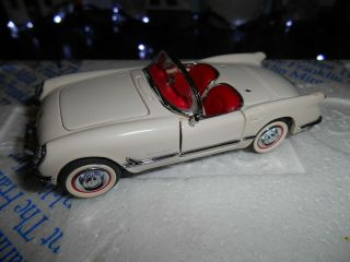 Franklin 1953 Chevrolet Corvette 1:43 Scale White Die Cast W/ Foam Box