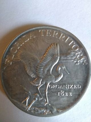 1972 Heraldic Art Florida Territory - Andrew Jackson Sterling Silver Medal