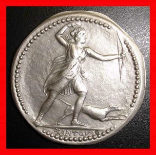 Greek Mythology/ Goddess Of The Hunt - Artemis/ 12 Olympians/sterling Silver Medal