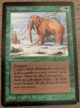 War Mammoth - Beta - Magic The Gathering - Mtg - Lp