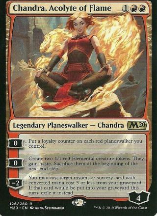 Mtg Chandra,  Acolyte Of Flame Core Set 2020 Magic Cards Nm