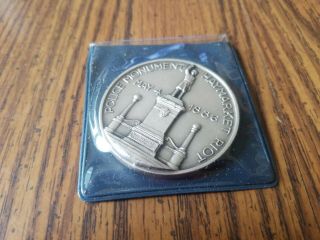 Vtg 1869 - 1968 Centenial Medal Police Pba Chicago 1868 Haymaker Riot Coin