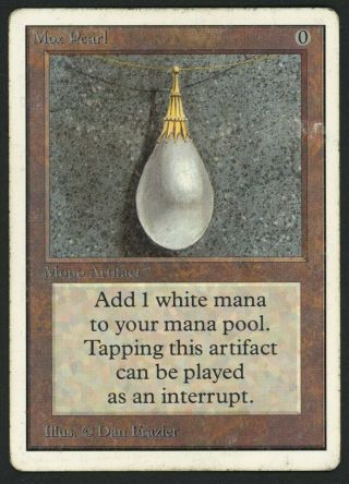 1x Unlimited Mox Pearl (light Crease) Mtg Unlimited Power 9 - Kid Icarus -