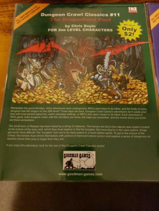 Dungeon Crawl Classics 8: Mysteries of the Drow,  11 The Dragonfiend Pack 3