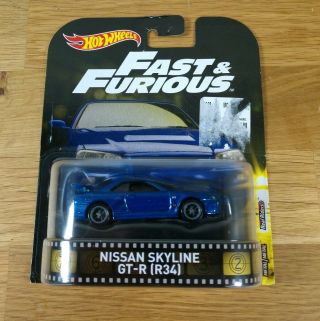 Hot Wheels Fast And Furious Nissan Skyline Gt - R R34 Real Riders - (other)
