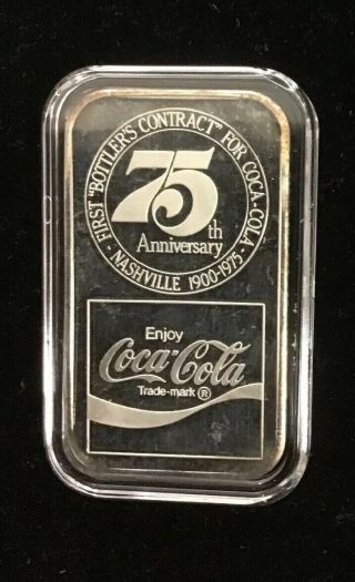 Nashville,  Tn Coca - Cola.  999 Silver Art Bar