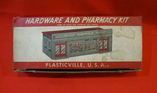 Vintage Plasticville Hardware & Pharmacy Dh - 2 In The Box