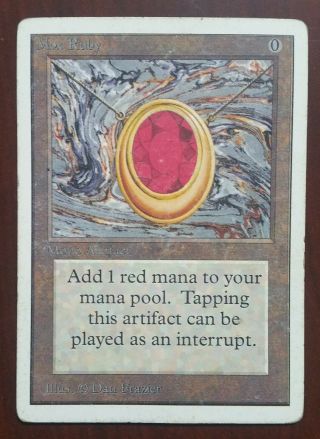 Mtg Magic The Gathering Unlimited - Mox Ruby Power 9