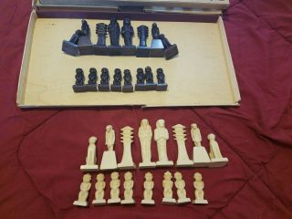 Vintage 1963 Egyptian Chess Set By Adult Leisure Products Corporation