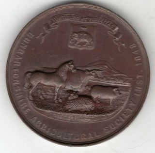 1901 British Award Medal Issued For The Dunbartonshire Agricultural Society