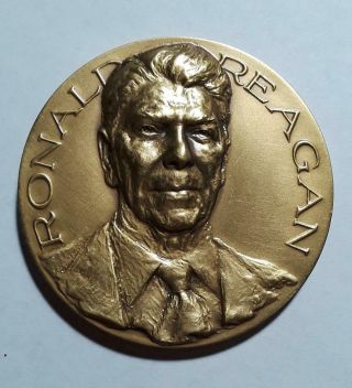 1981 Ronald Reagan Presidential Inaugural Medal 3 " Bronze Medallic Art Co.