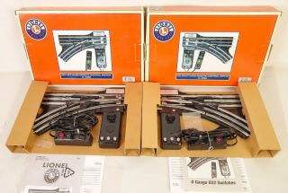 Lionel 6 - 14062 & 6 - 14063 Set Of Remote Controlled Switches W/controllers - Lnib