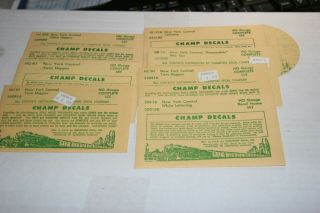 Ho Assortment Of York Central Decals From Estate