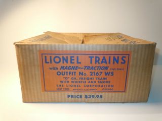 Lionel 2167ws Outfit Box Only