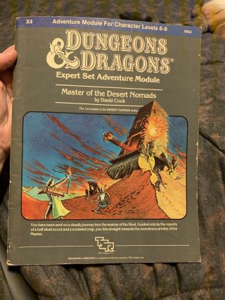 Dungeons And Dragons Expert Set Adventure Module X4 Master Of The Desert Nomads