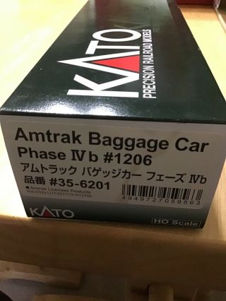 Kato HO Scale Amtrak Baggage Car 1206 Phase IVb 2