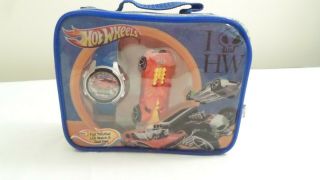 2011 Mattel Mzberger Hot Wheels Full Throttle Car & Watch Set In Case