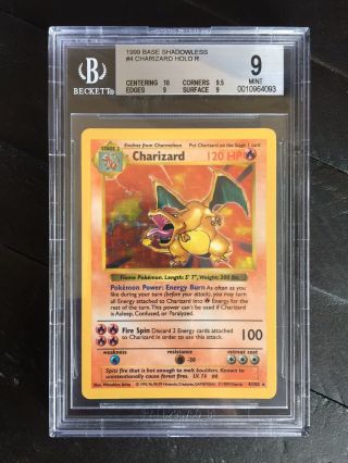 1999 Base Shadowless Charizard Holo Pokemon Card Bgs 9 10,  9.  5,  9,  9 Psa?