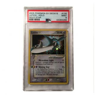 Psa 9 Latios Gold Star 106/107 Ex Deoxys Holo Pokemon Card