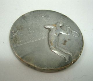 Antique Tennis Sport Championships Silver Bronze Medal Coin Award Felix Rasumny