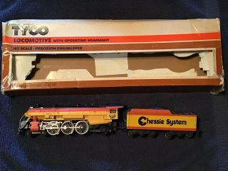 Tyco Brown Box Ho Scale Chessie System 4 - 6 - 2 Pacific Engine Number 212j