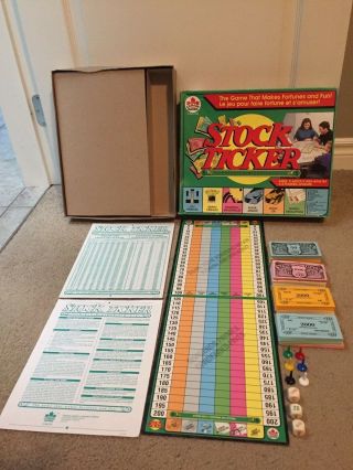 Vintage Stock Ticker Board Game Canada Games Complete Heavy Board