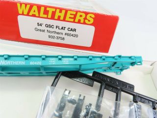 HO Scale Walthers 932 - 3758 GN Great Northern 54 ' Flat Car 60420 Kit 3