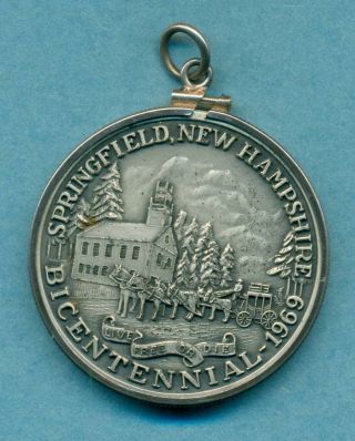 Springfield Hampshire Sterling Bicentennial Medal 1769 - 1969 30.  4 Grams